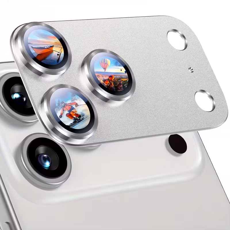 Protector de Lente de Cámara de Vidrio Templado Metálico para for iphone 17 Pro/ProMax - Imagen 4