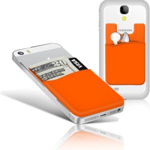 Tarjetero Autoadhesivo Para Teléfono NARANJA