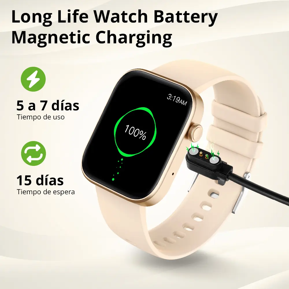 Reloj Inteligente Smartwatch Colmi P71 De 1.9 Dorado Gold Sport Crema - Imagen 5