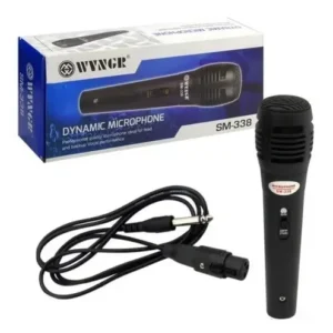Micrófono Dinámico WVNGR SM-338 Unidireccional Profesional Negro 1.4m