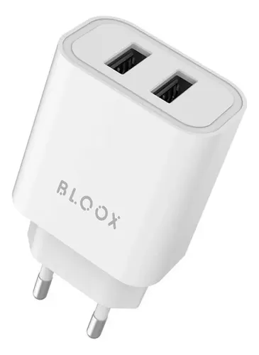 Cargador Bloox X2 USB 2.4A Blanco Sin Cable 2 Puertos USB-A - Imagen 2