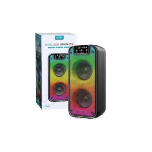 PARLANTE GTS DOBLE X 3" BT/USB/SD/FM C/LUZ GTS-1871