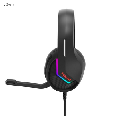Auricular Marvo H8618 Tactic 40 Rgb Negro - Imagen 2