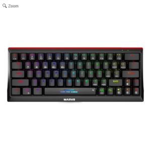 Teclado Marvo Mecánico Kg962w 60% Sw BLUE Sp Negro