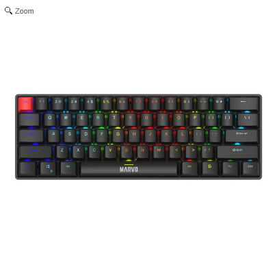 Teclado Marvo Mecánico Saber 61 60% SW Red Esp Negro - Imagen 3