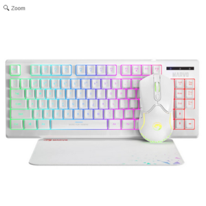 Combo Marvo Cm310 Teclado + Mouse + Pad Blanco