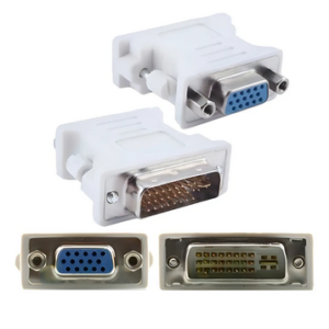 Adaptador DVI a VGA 24+5 Macho Hembra Conector Video