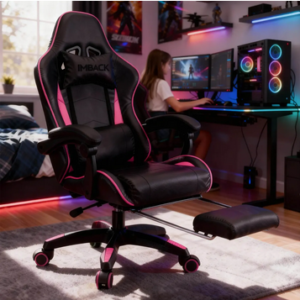 Silla Gamer Negro/Rosado