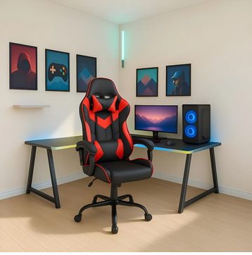 Silla Gamer Negro/Rojo