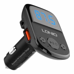 Cargador Auto C706Q Tipo C 2USB Bluetooth FM Pantalla LED Carga Rápida Negro LDNIO