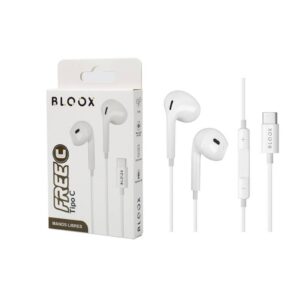 Manos Libres Stereo BLOOX FreeC Tipo C Blanco (tipo iPhone) Universal