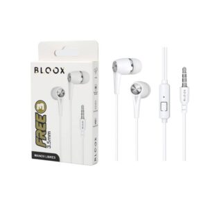 Manos Libres Stereo BLOOX Free3 3 5mm Blanco (Intrauditivo) Universal