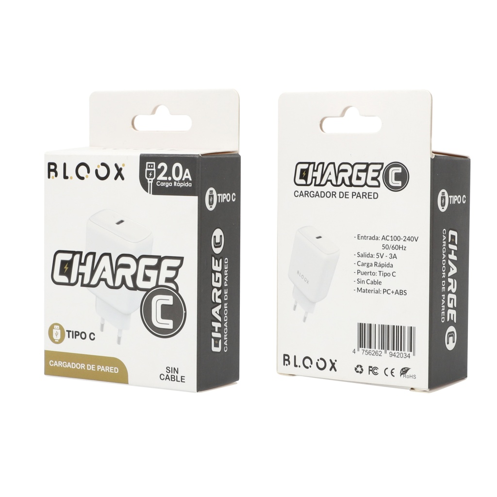 Cargador BLOOX 20W USB C Sin Cable (BL-TCA-20W) - Imagen 3