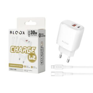 Cargador BLOOX A+C 3A Cable Tipo C a Lightning 30W