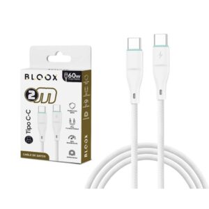 Cable de Datos BLOOX USB C a USB C PVC 200cm 60w