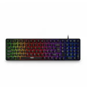 Teclado Gamer USB RGB Negro AOC