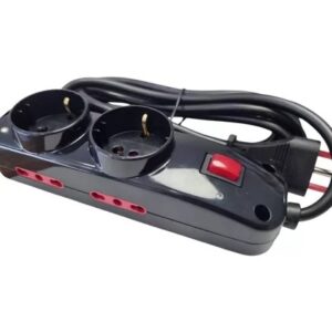 Alargue 3 metros 2xSchuko 4x3L a ficha 3L Conatel