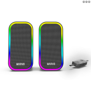 Parlante Marvo SG-285 RGB Gaming USB Negro